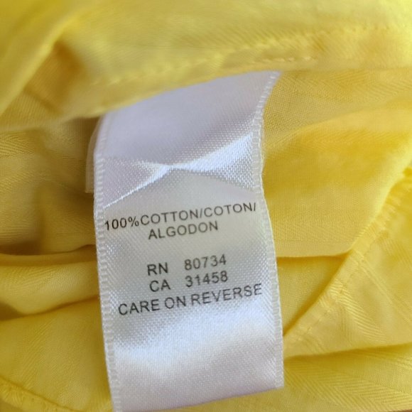 🌷  BCBGMaxazria Yellow Ruffle Top Ruched - Picture 7 of 12